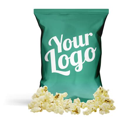 Chips Med Logo Popcorn Snacks And Chips Sig Det Sødt