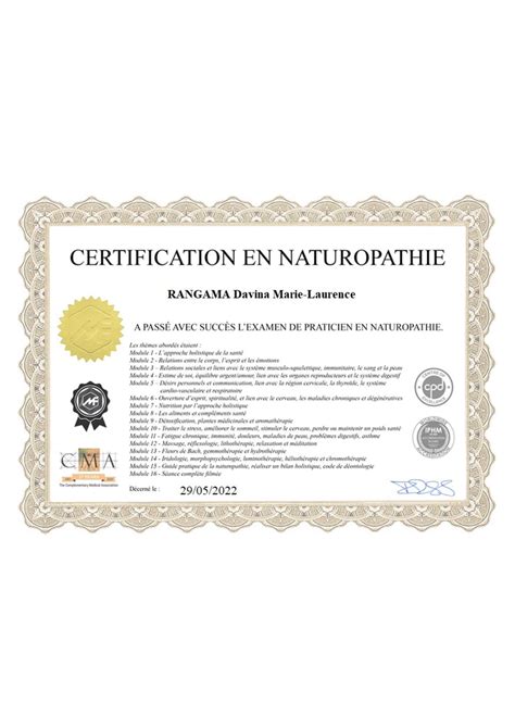 calaméo certificat de praticien en naturopathie