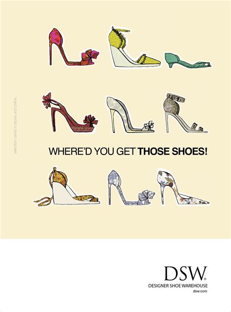 DSW- Magazine ad- Shoes Illustration | Fashion illustration, Illustration, Shoes illustration