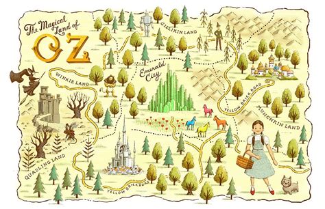 Magical Land Of Oz Map Etsy Singapore