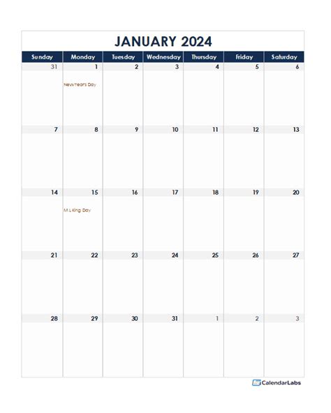Free Editable Calendar Template 2024