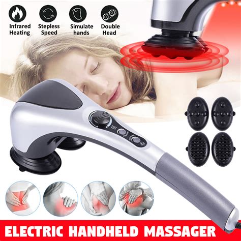 Massagers Electric Handheld Double Head Massager Infrared Heating