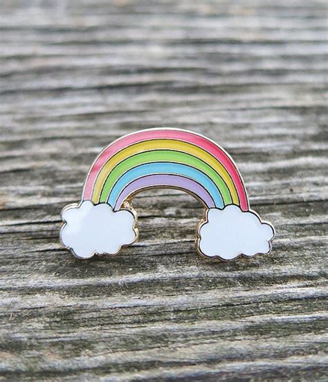 Rainbow Enamel Pin Logocore Pretty Pins Cool Pins Enamel Lapel Pin