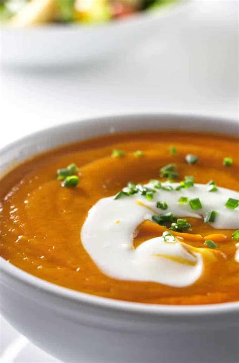 This meal provides 87 kcal, 2.2g protein, 11.7g carbohydrate (of which 10.2g sugars), 3.4g fat (of which 0.4g saturates), 4.2g. Carrot Soup - Savor the Best