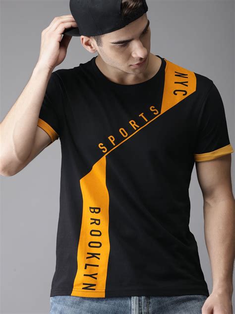 Popular round neck full t shirt of good quality and at affordable prices you can buy on aliexpress. Buy Moda Rapido Men Black Printed Round Neck T Shirt ...