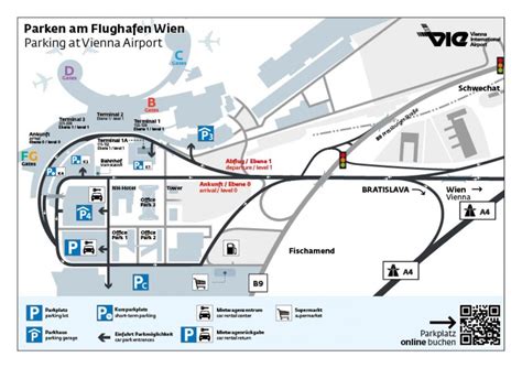 Vienna Airport Parking Map Map Of Vienna Airport Parking Austria
