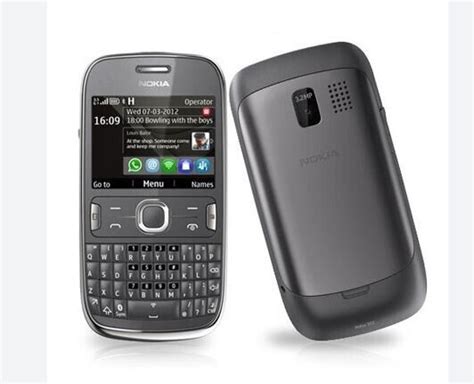 Nokia Asha Grey Unlocked Qwerty Mobile Phone Very Good Condition Ebay