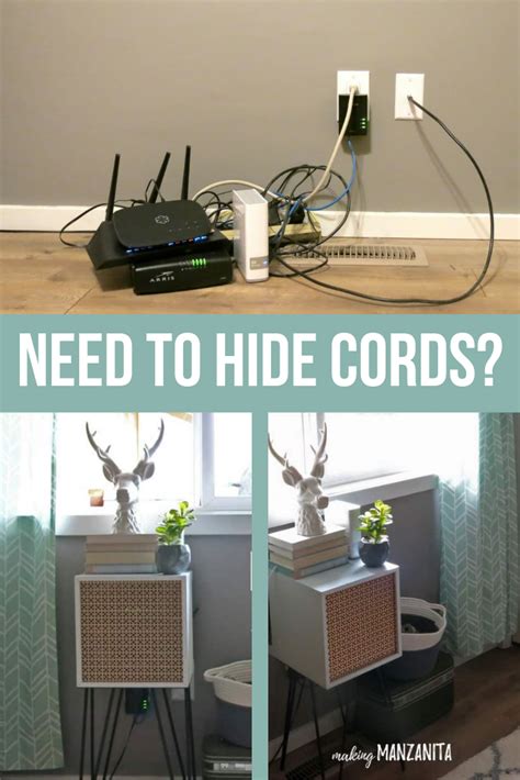How To Hide Modem And Router Cords Making Manzanita Hide Router