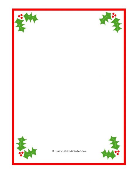 Christmas Border Paper Template