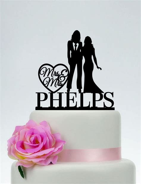 Mrs And Mrs Wedding Cake Toppersame Sex Cake Topperlesbian Etsy Uk