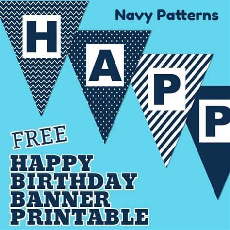 Free Happy Birthday Banner Printable Pdf Blue Printable Templates