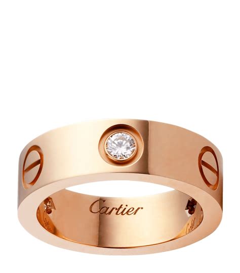Cartier Rose Gold And Diamond Love Ring Harrods Uk