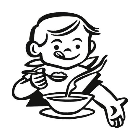 Kid Eating Cereal Cartoon Goimages Base