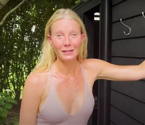 Gwyneth Paltrow Strips Down To Plunging Nude Swimsuit For Morning