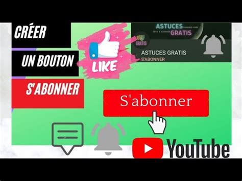 COMMENT CRÉER LE BOUTON D ANIMATION S ABONNER SUR YOUTUBE