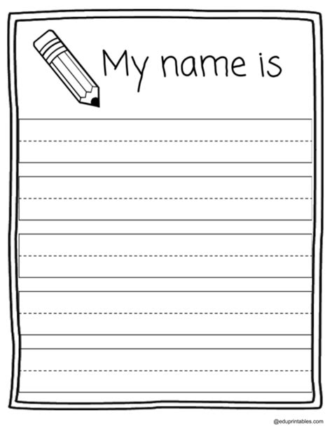 This writing worksheet generator replaces blank name tracing worksheets because you can finally customize them to say anything you want! Name Tracing Printable - Eduprintables