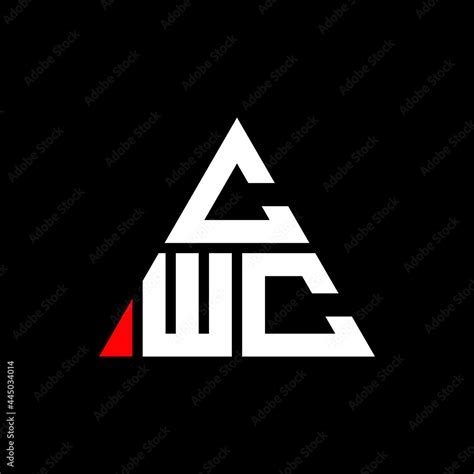 Cwc Triangle Letter Logo Design With Triangle Shape Cwc Triangle Logo