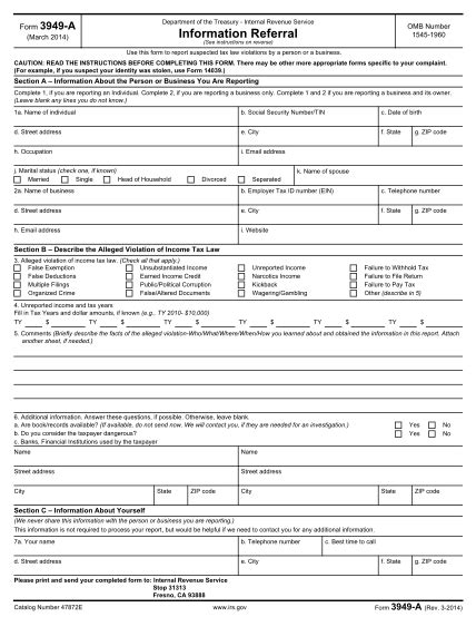 11 3949 A Form Free To Edit Download And Print Cocodoc