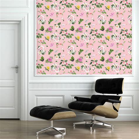 Free Download Self Adhesive Pink Floral Pattern Wallpaper By Oakdene