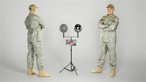 3d Model Soldier In American Military Uniform Smiling 207 Vr Ar Low Poly Cgtrader