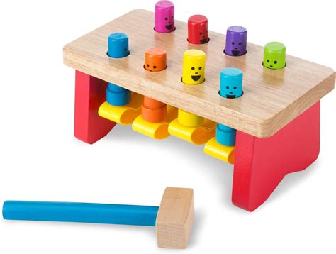 Melissa Doug Deluxe Pounding Bench The Original Wooden Kids Toy With