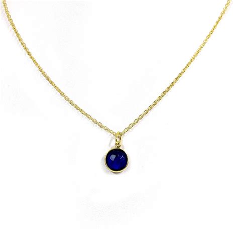 Blue Gemstone Necklace Necklace Pendant Pendant Jewelry Etsy Uk