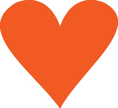 Orange Heart 2 Clip Art At Vector Clip Art Online Royalty