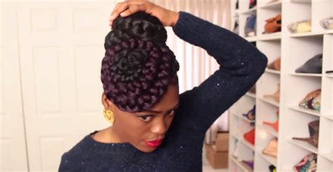 Braided Bun N Swirls1 Black Womens Natural Hair Styles