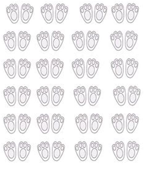 The rabbit's foot is found in the box. Easter Bunny paw print pattern. Use the printable outline ...
