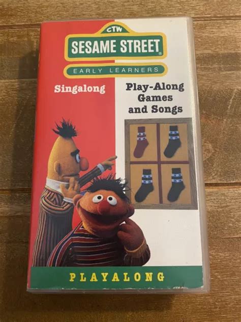 Sesame Street Early Learners Playalong Vhs Video Sing Along Games