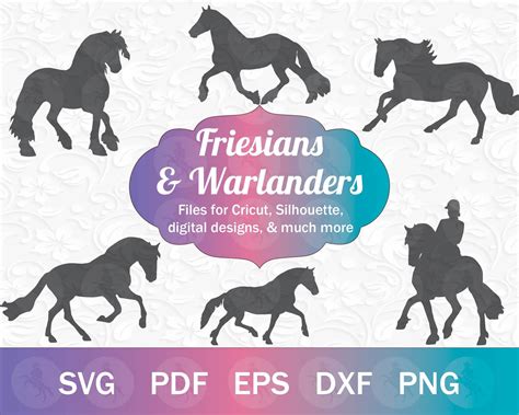 Friesian Horse Svg For Cricut Draft Horse Svg Vector Files Etsy In