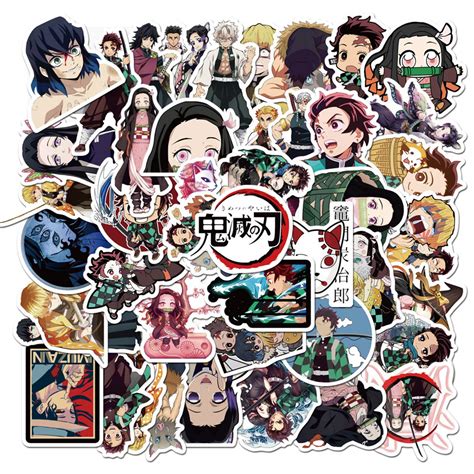 Buy Anime Cartoon Stickers Demon Slayer Stickers Waterproof Vinyl