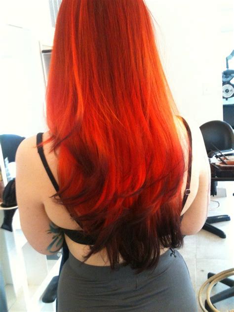 Foxy Hair Red Ombre Hair Ombre Hair Black Hair Red Tips