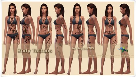 Sims 4 Ccs The Best Body Tattoos By Hoppel785