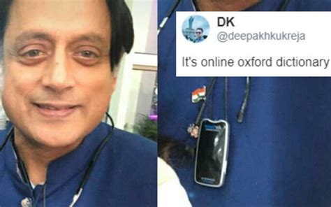 People Ask Shashi Tharoor About The Weird Device Around His Neck