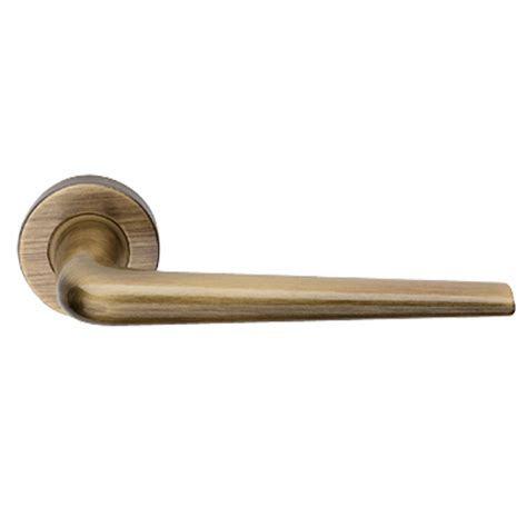 Buy Door Lever Handle on rose - Bronzed Brass Finish - BRIXIA Z Online in India | Benzoville