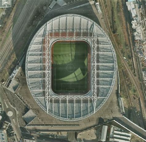 stunning picture of the new emirates stadium the home of arsenal football club from above