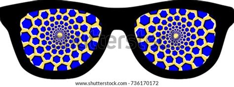 Hypnotic Glasses Optical Illusion Stock Vector Royalty Free 736170172