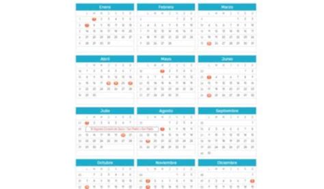 Calendario 2019 Con Festivos Para Colombia