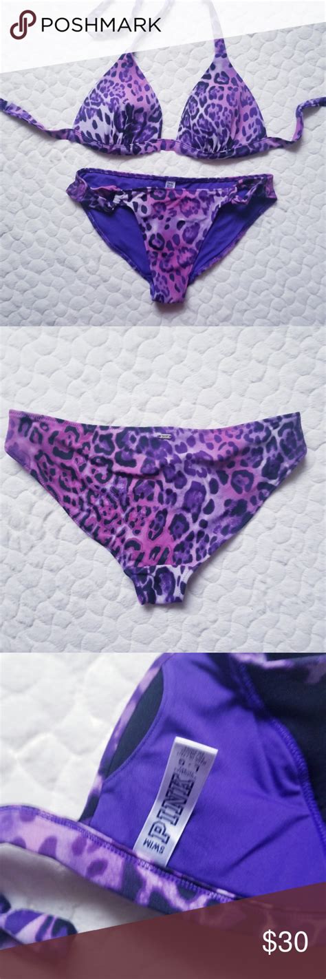 Victorias Secret Pink Leopard Bikini Swimsuit Leopard Print Bikini