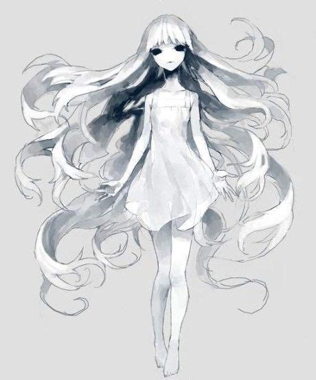 White Girl Anime Ghost Ghost Drawing Anime Artwork
