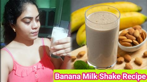 Banana Milk Shake Recipe Weight Loss Banana Smoothie Youtube