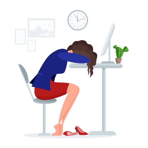 Clip Art Of A Overworked Woman Illustrations Royalty Free Vector