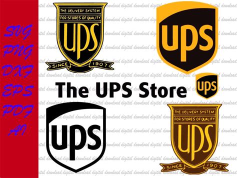 UPS United Parcel Service SVG Ups SVG Cuttable Cricut Eps Png Svg Dxf Files Instant Download