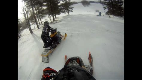 Zach Hits A 15 Foot Snow Drift Wall With His Skidoo Rev 600ho And Loses
