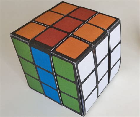 Rubik's cube paper craft printable. Printable Easy Paper Rubik's Cube DIY template to download