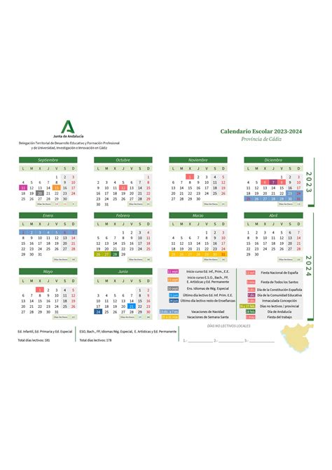 Calendarios Escolares 2023 2024 Andalucía Apia