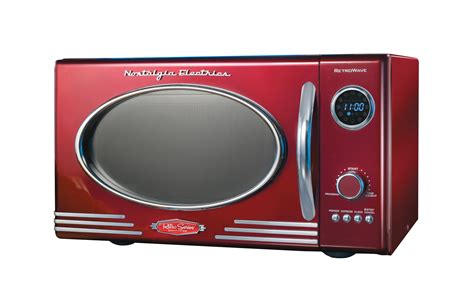 Nostalgia Rmo400red Retro 09 Cubic Foot Microwave Oven