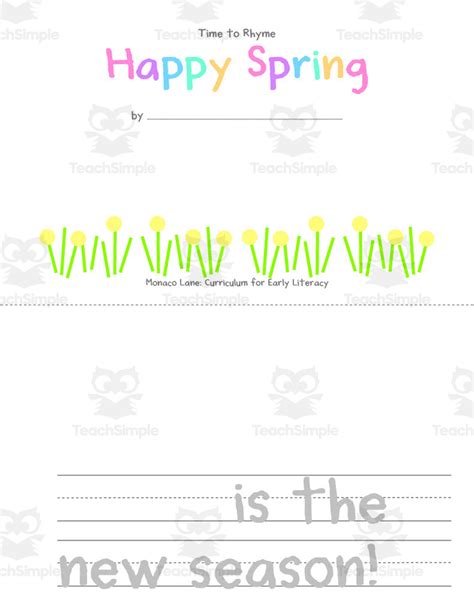 Spring Rhyming Words Activity By Teach Simple