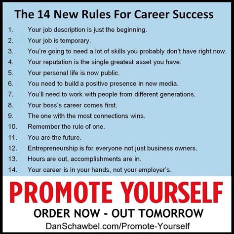 14 Rules For Career Success Career Motivation Career Advice Job